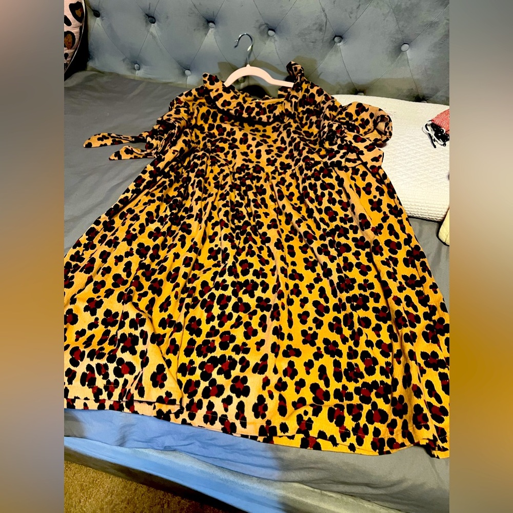 Elizabeth Wilson Leopard Corduroy Dress